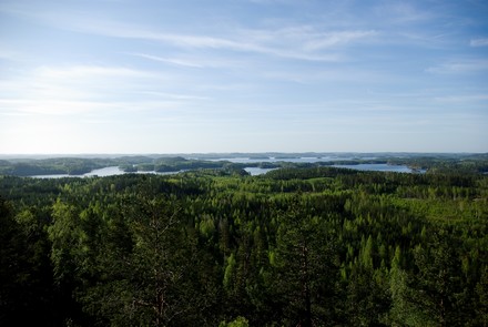 Luonterin laaja vesistöalue Neitvuorelta kuvattuna, kuva Kari Valjakka